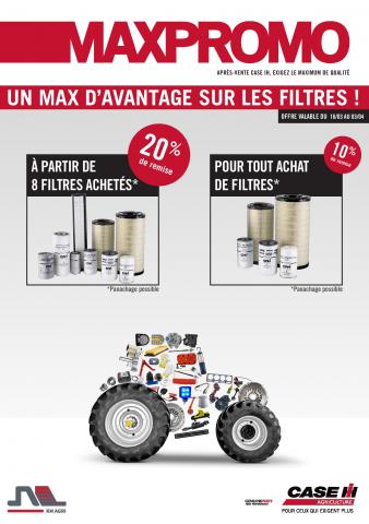 Un max d'avantage sur les filtres. Offre valable du 16/03 au 03/04